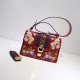 Sylvie leather mini chain bag 421882 Red Ebroidery high