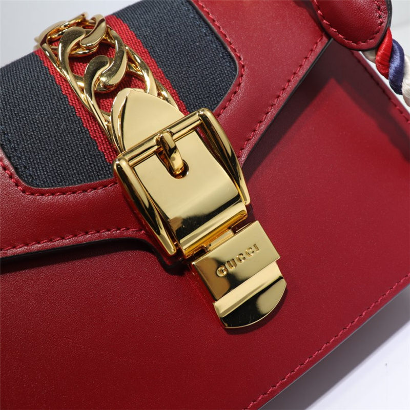 Sylvie leather mini bag Leather 470270 Red high