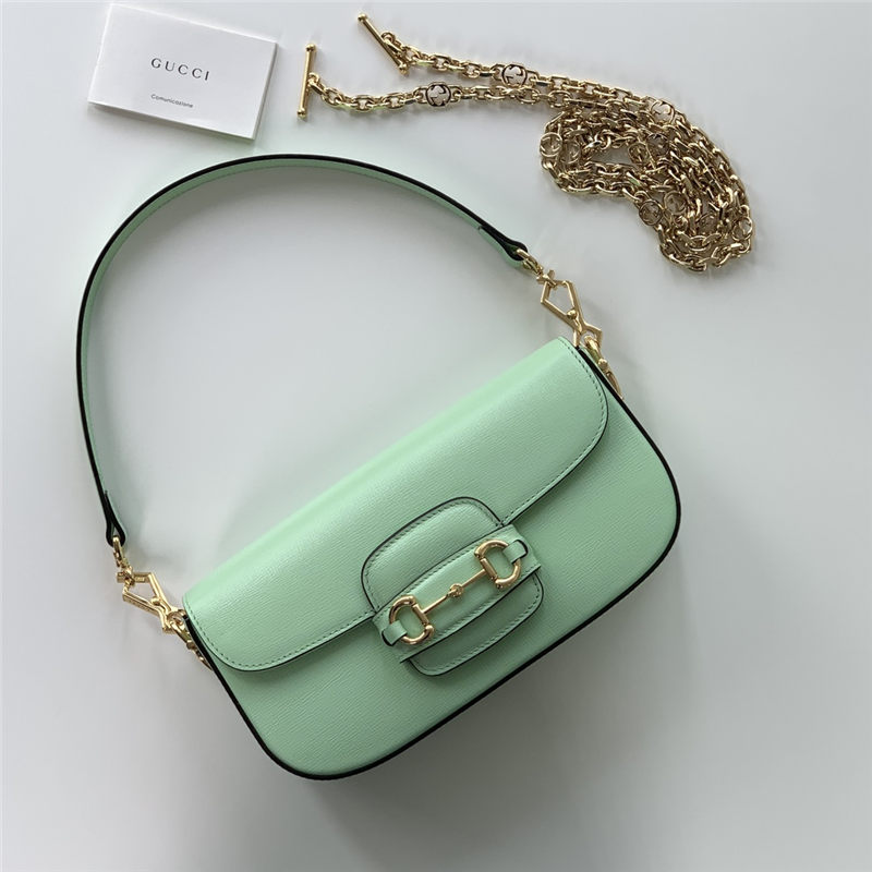 GUCCI HORSEBIT 1955 SMALL SHOULDER BAG 735178 Green High