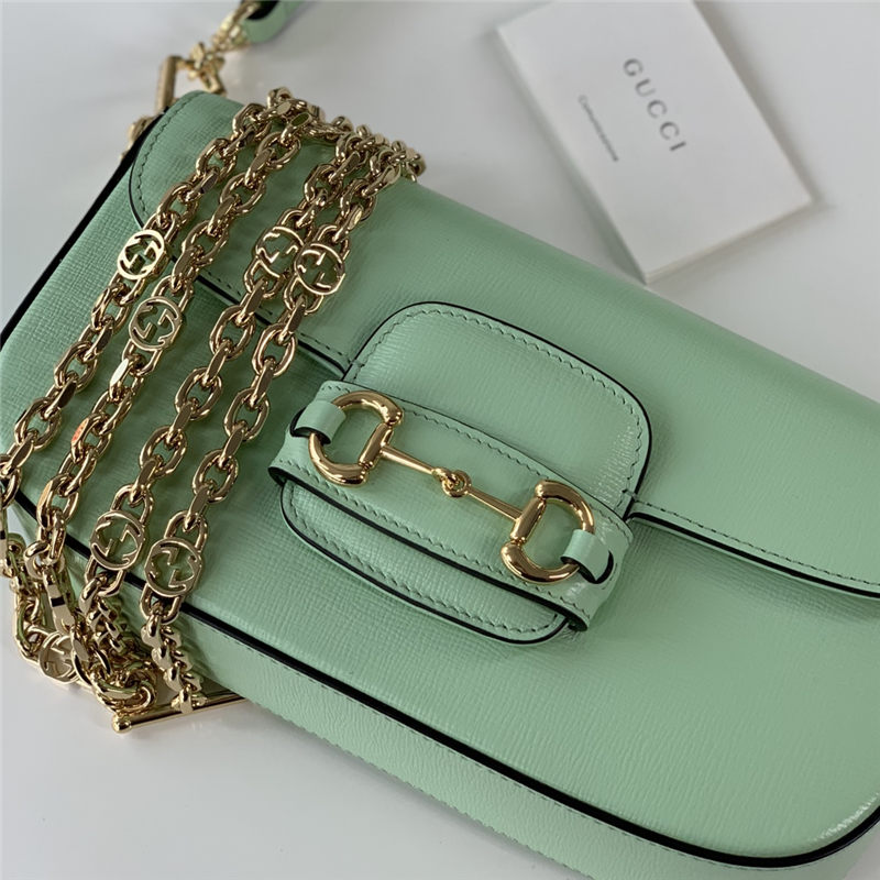 GUCCI HORSEBIT 1955 SMALL SHOULDER BAG 735178 Green High