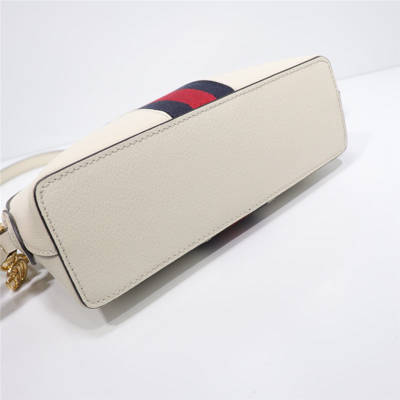 Ophidia small shoulder bag white leather high