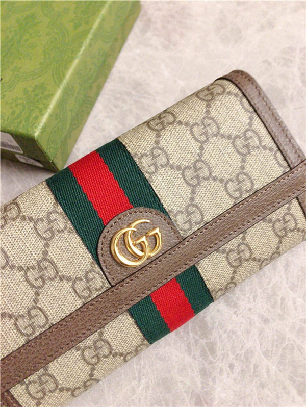 Ophidia GG continental wallet GG Supreme canvas 523153 high