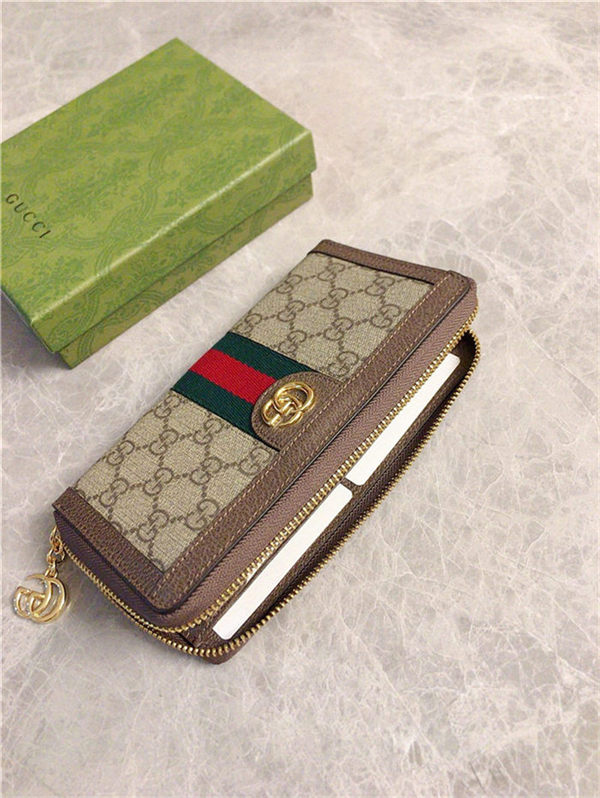 Ophidia GG zip around wallet GG Supreme canvas 523154 high