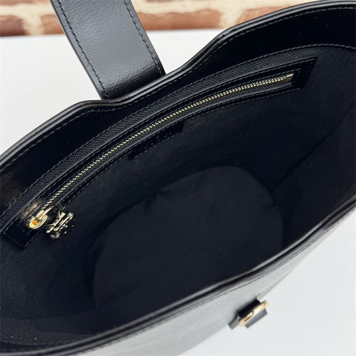 Gucci MINI BUCKET SHOULDER BAG Leather 782908 Black High