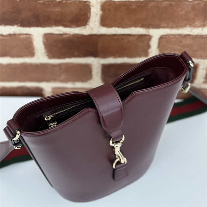 Gucci MINI BUCKET SHOULDER BAG Leather 782908 Burgundy High