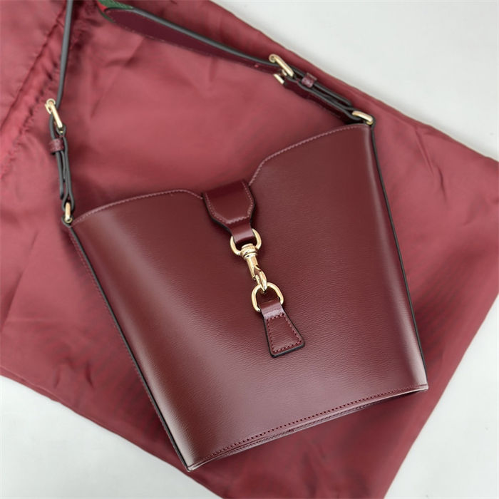 Gucci MINI BUCKET SHOULDER BAG Leather 782908 Burgundy High