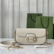 GUCCI HORSEBIT 1955 SMALL SHOULDER BAG 735178 White High