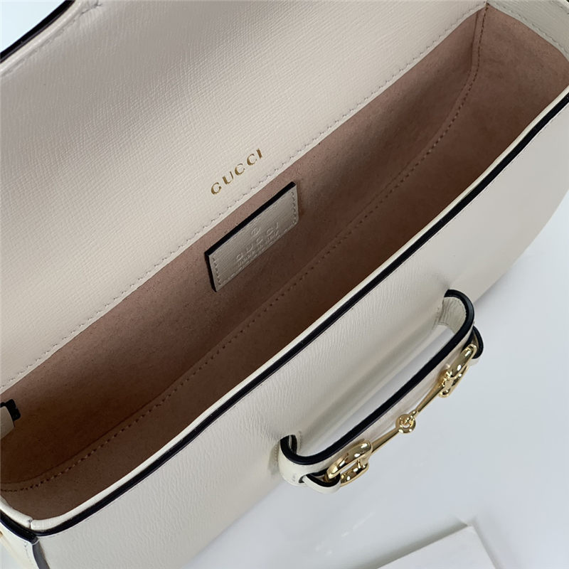 GUCCI HORSEBIT 1955 SMALL SHOULDER BAG 735178 White High