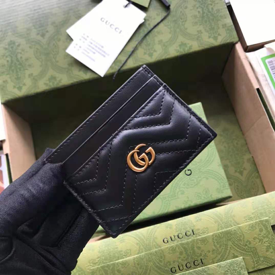 Gucci GG Marmont card case 443127 Black High