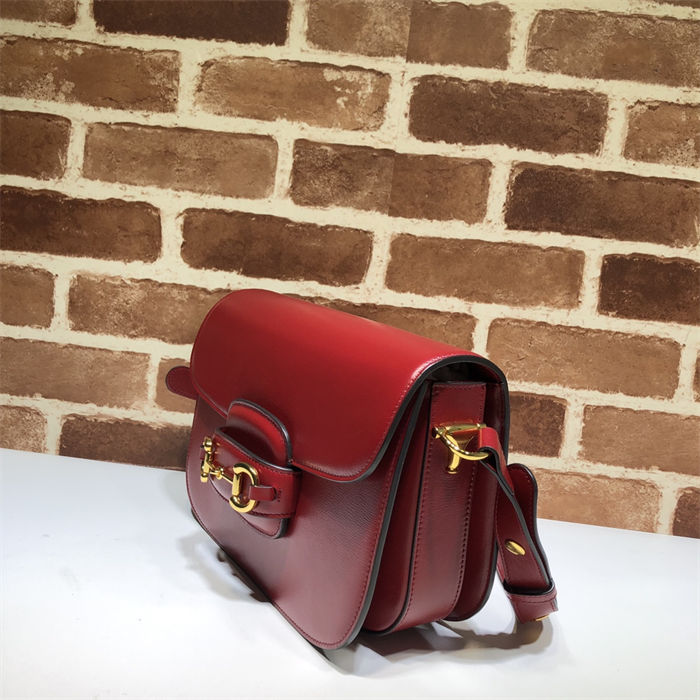 Gucci Horsebit 1955 shoulder bag 602204 Red leather high