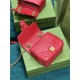 GG MARMONT MINI SHOULDER BAG 739682 Leather Red high