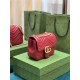 GG MARMONT MINI SHOULDER BAG 739682 Leather Red high