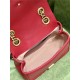 GG MARMONT MINI SHOULDER BAG 739682 Leather Red high