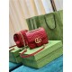 GG MARMONT MINI SHOULDER BAG 739682 Leather Red high