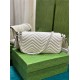 GG MARMONT MATELASSÉ SHOULDER BAG 734814 Leather White high