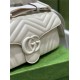 GG MARMONT MATELASSÉ SHOULDER BAG 734814 Leather White high