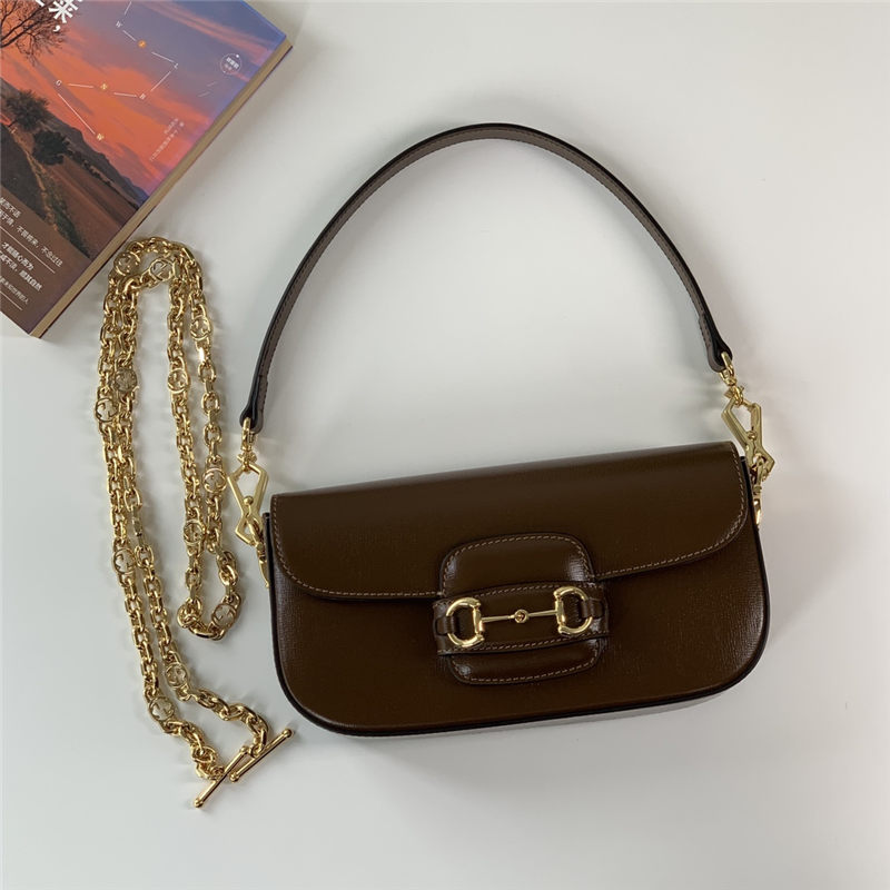 GUCCI HORSEBIT 1955 SMALL SHOULDER BAG 735178 Brown High