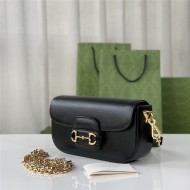 GUCCI HORSEBIT 1955 SMALL SHOULDER BAG 735178 Black High