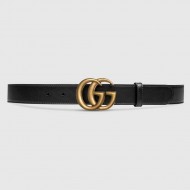 Gucci Leather belt with Double G buckle 30MM High