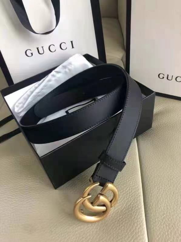 Gucci Leather belt with Double G buckle 30MM High