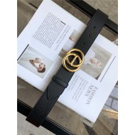 Gucci Leather belt with Double G buckle Gold 38mm High