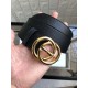 Gucci Leather belt with Double G buckle Gold 38mm High