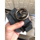 Gucci GG belt with interlocking G buckle Pewter 38mm High