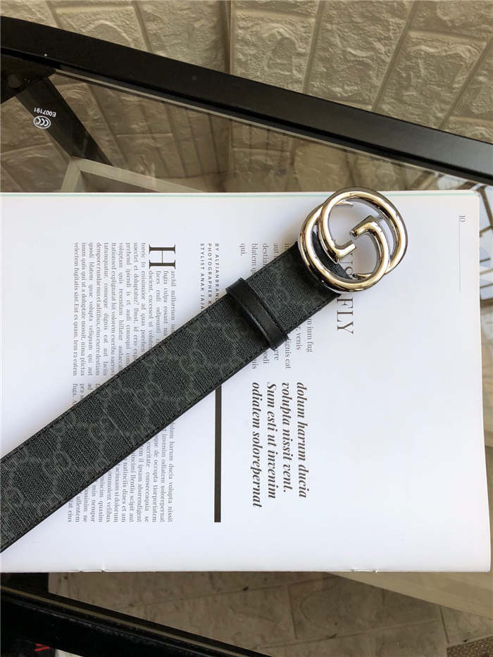 Gucci GG belt with interlocking G buckle Silver 38mm High