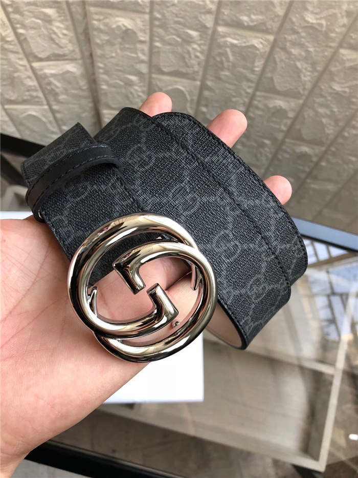 Gucci GG belt with interlocking G buckle Silver 38mm High