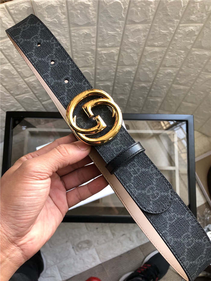 Gucci GG belt with interlocking G buckle Gold 38mm High