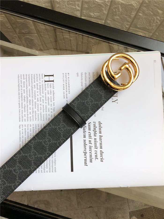 Gucci GG belt with interlocking G buckle Gold 38mm High