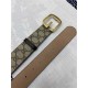 Gucci GG belt with G buckle Gold 38mm High