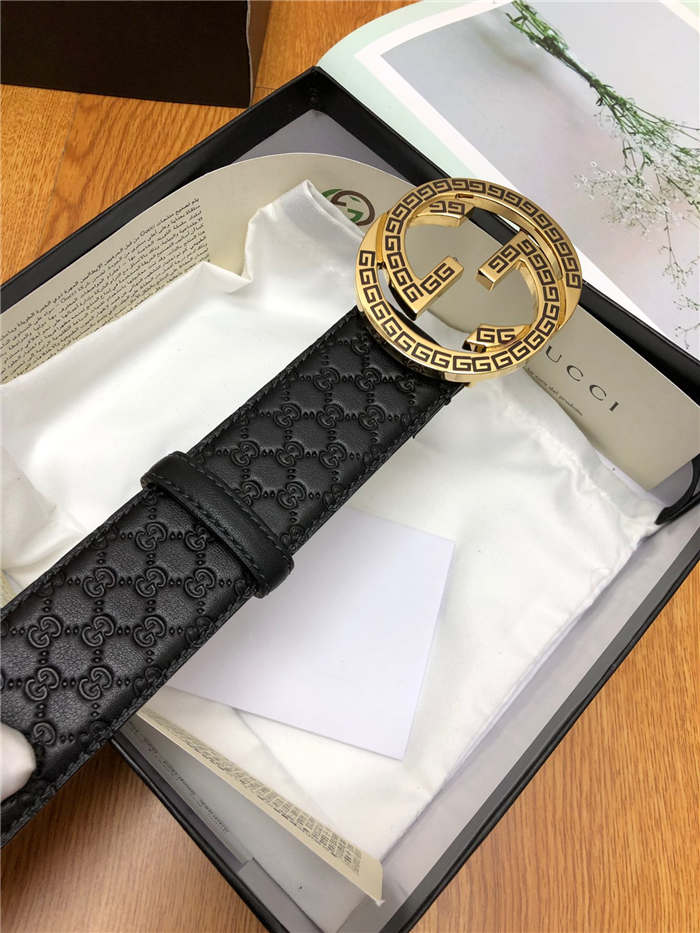 Gucci GG belt with G buckle Gold 38mm High