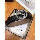 Gucci GG belt with G buckle Silver 38mm High