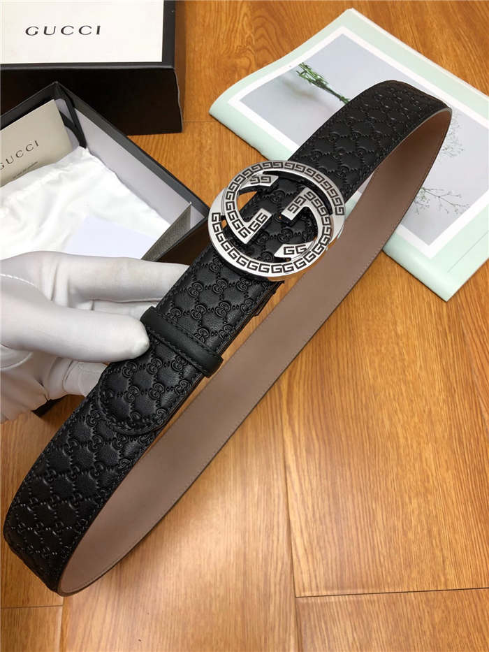 Gucci GG belt with G buckle Silver 38mm High