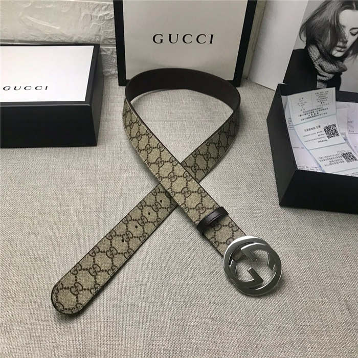 Gucci GG Supreme belt with G buckle 38mm High