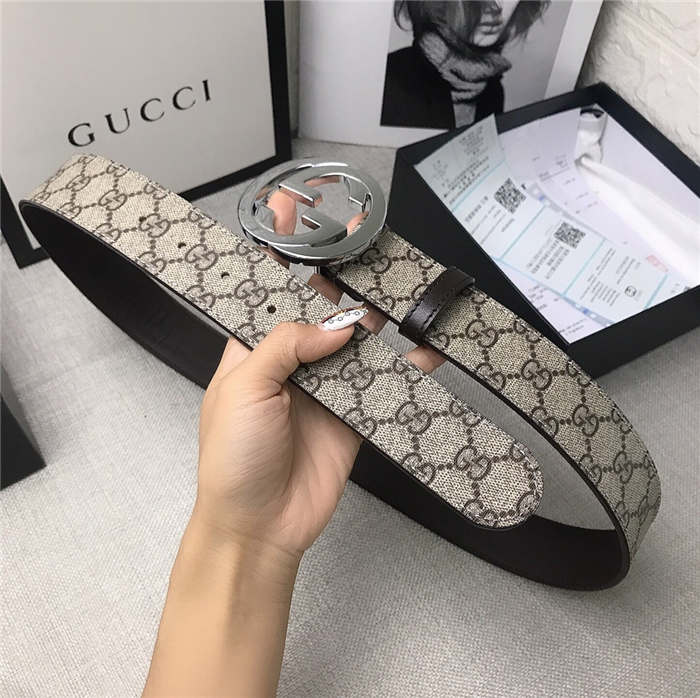 Gucci GG Supreme belt with G buckle 38mm High