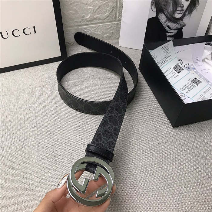 Gucci GG Supreme belt with G buckle 35/38mm High