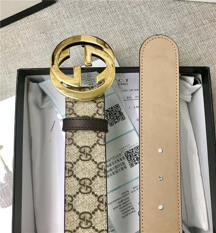 Gucci GG Supreme belt with G buckle 35/38mm High