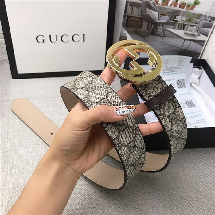 Gucci GG Supreme belt with G buckle 35/38mm High