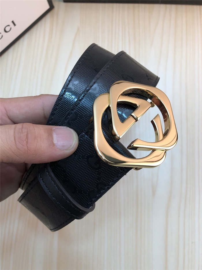 Gucci GG Supreme belt with G buckle Gold High