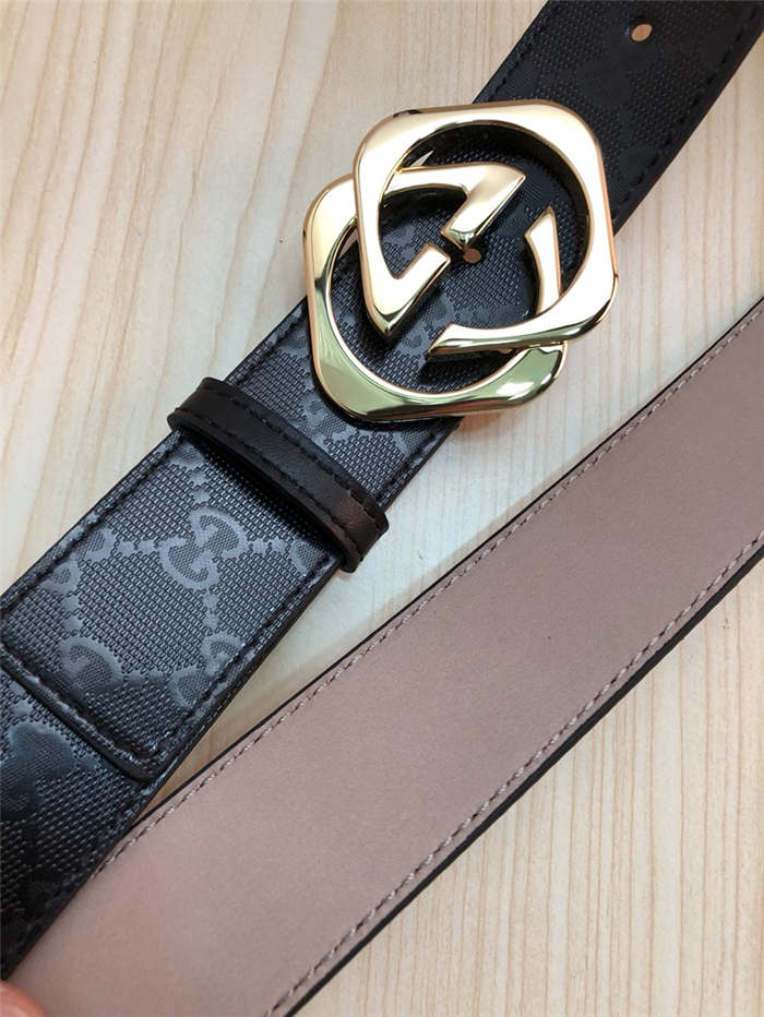 Gucci GG Supreme belt with G buckle Gold High