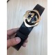 Gucci GG Supreme belt with G buckle Gold High