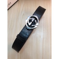 Gucci GG Supreme belt with G buckle Silver High