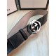 Gucci GG Supreme belt with G buckle Silver High