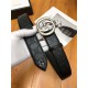 Gucci Signature belt with interlocking G buckle 38mm Anti-Silver High