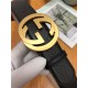 Gucci Leather belt with interlocking G buckle 40mm High