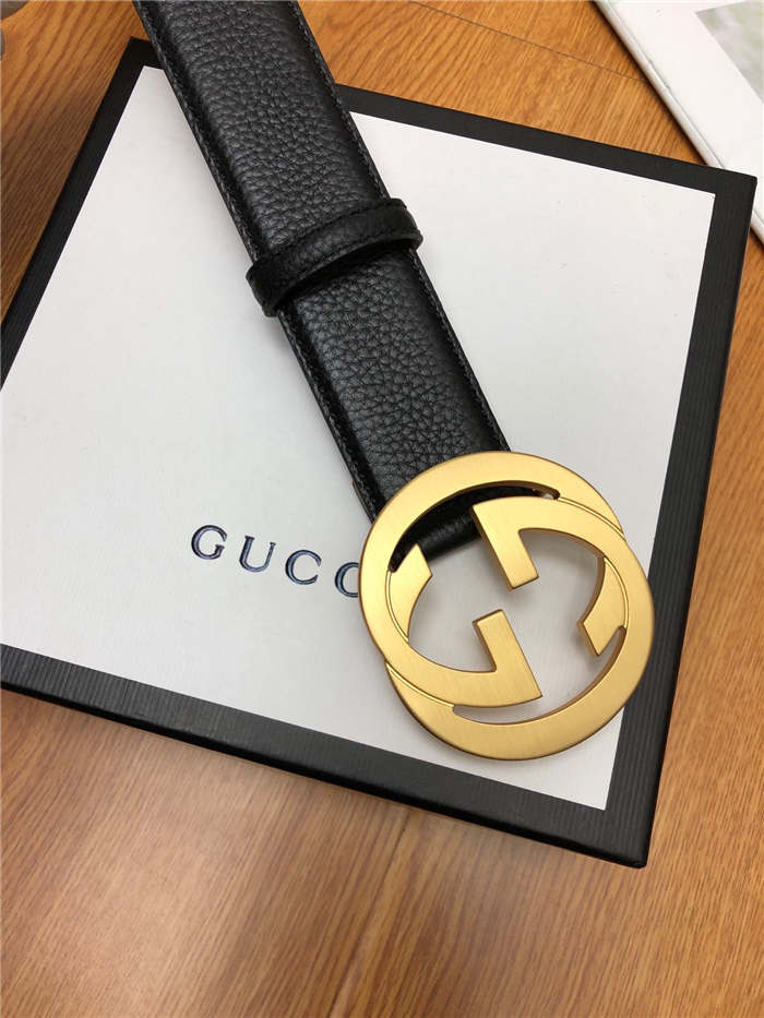 Gucci Leather belt with interlocking G buckle 40mm High