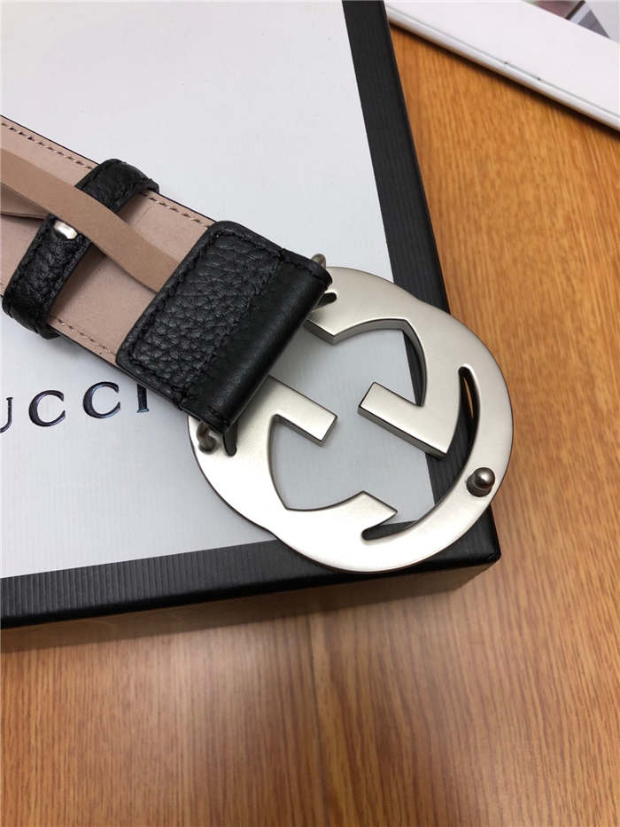 Gucci Leather belt with interlocking G buckle 40mm High