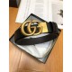 Gucci Reversible belt with Double G buckle 38mm Anti-Gold High